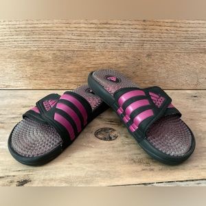 Adidas Velcro Slides Youth 4 Black and Purple